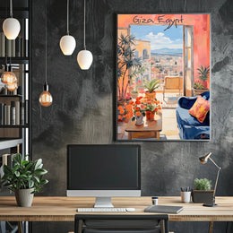 Serene Balcony in Giza Poster