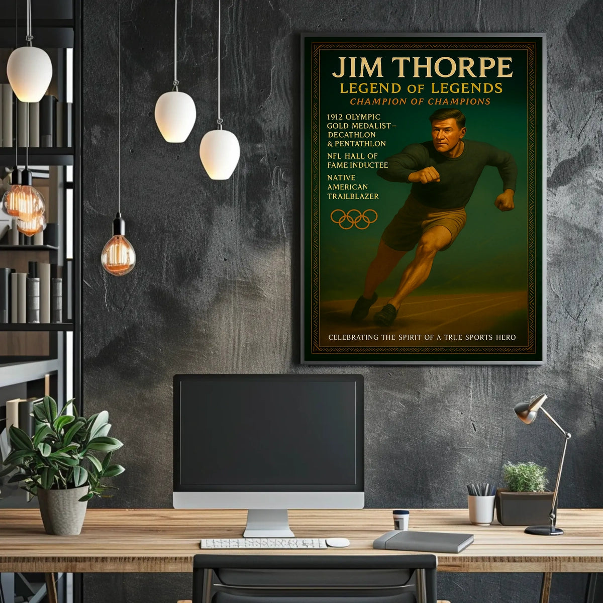 Jim Thorpe Legendary Sports Hero Poster