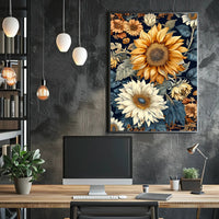 Sunflower Sunshine Vibes: Abstract or Artistic Poster