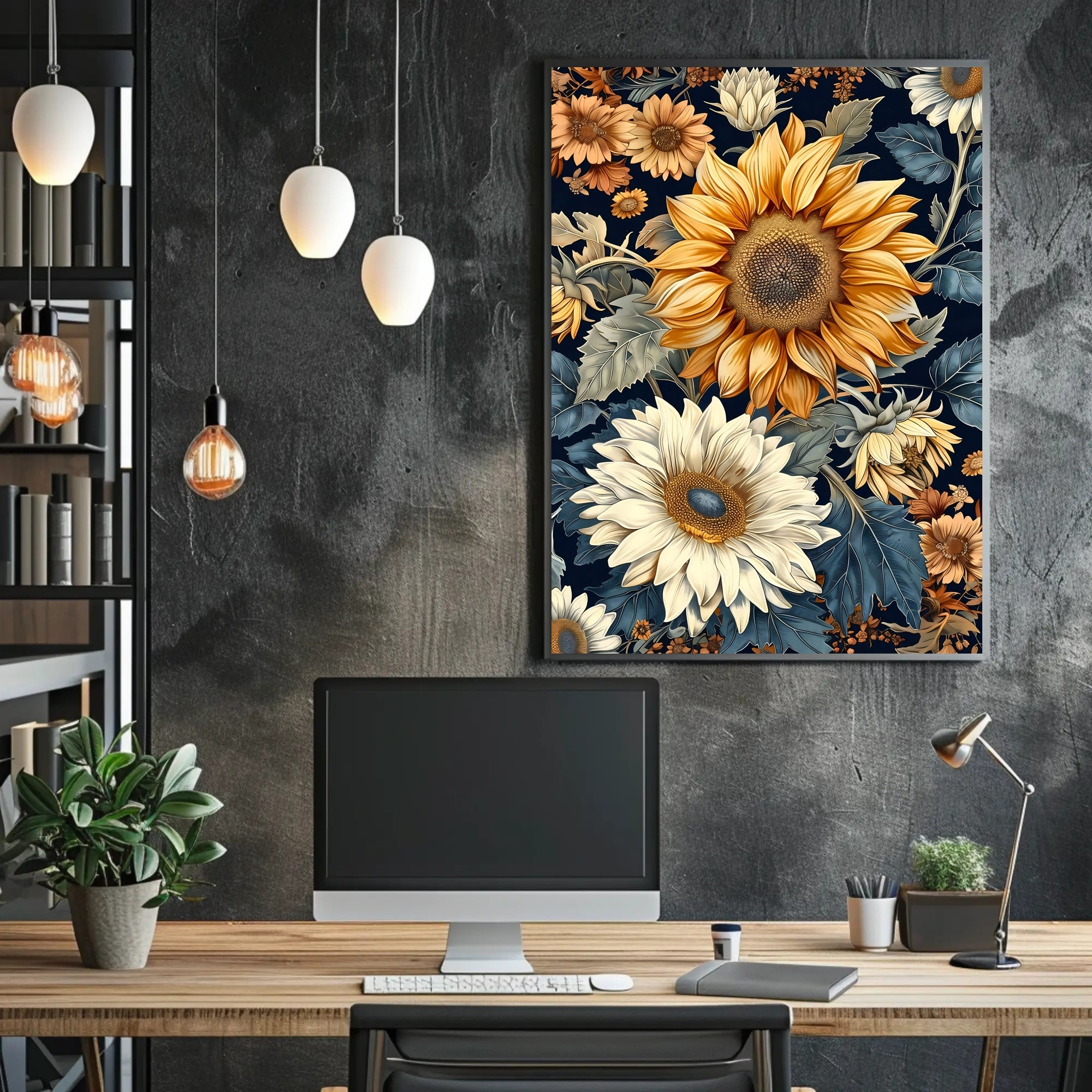 Sunflower Sunshine Vibes: Abstract or Artistic Poster