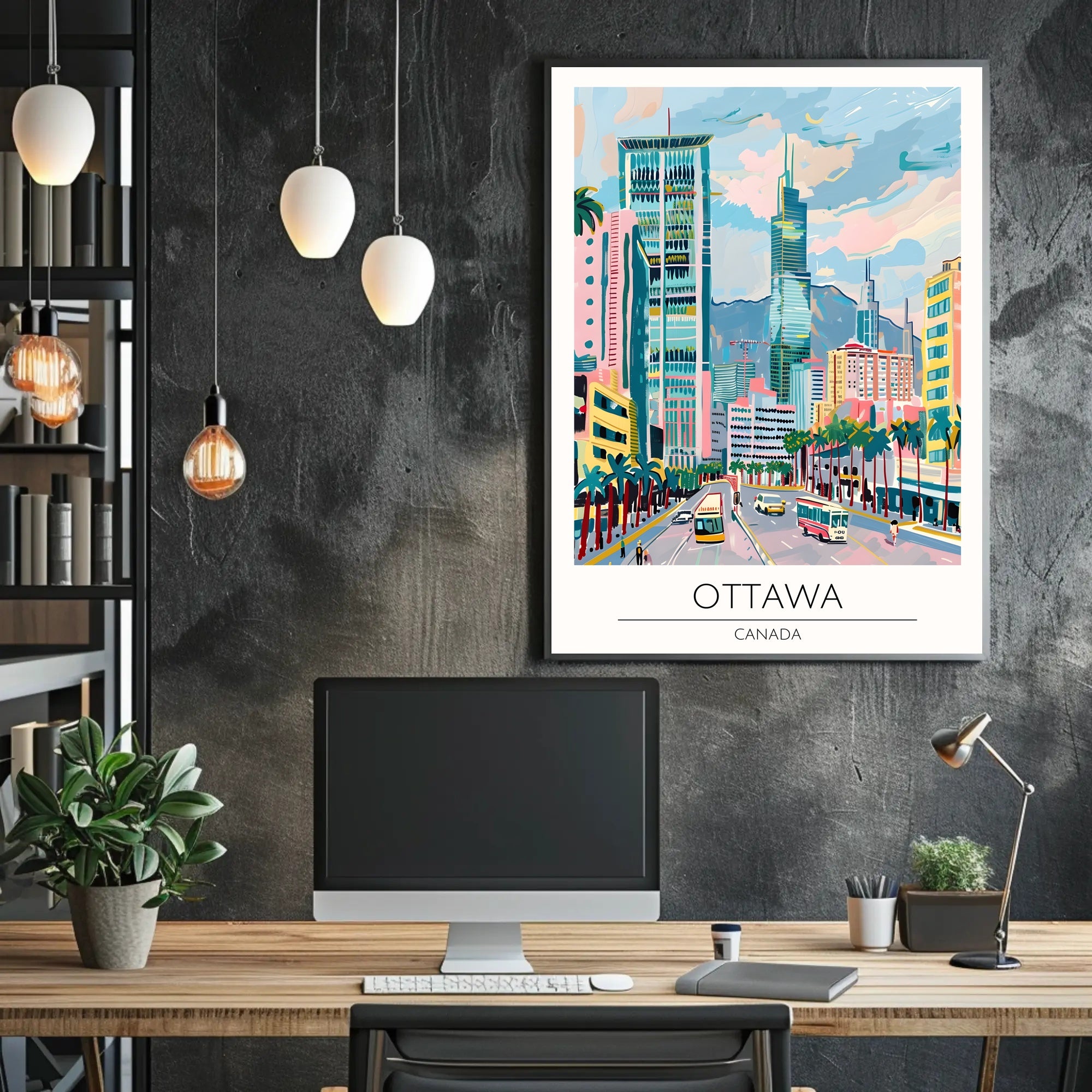 Vibrant Cityscape of Ottawa Poster PosterGoat