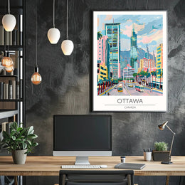 Vibrant Cityscape of Ottawa Poster PosterGoat