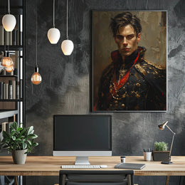 Regal Warrior Portrait Art Print for Home Decor PosterGoat