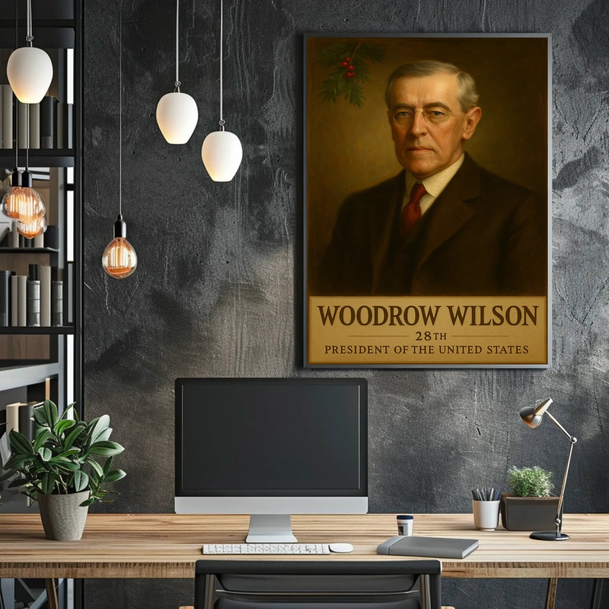 Woodrow Wilson Iconic Presidential Heritage Historical Poster