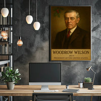 Woodrow Wilson Iconic Presidential Heritage Historical Poster