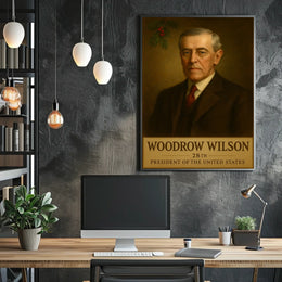 Woodrow Wilson Iconic Presidential Heritage Historical Poster