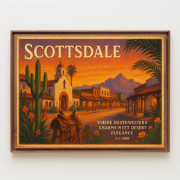 Southwestern Charm Scottsdale Travel Poster