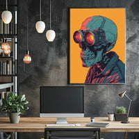 Futuristic Skull Vision Poster for Unique Home Decor PosterGoat