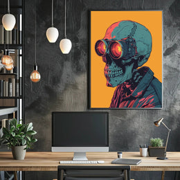 Futuristic Skull Vision Poster for Unique Home Decor PosterGoat