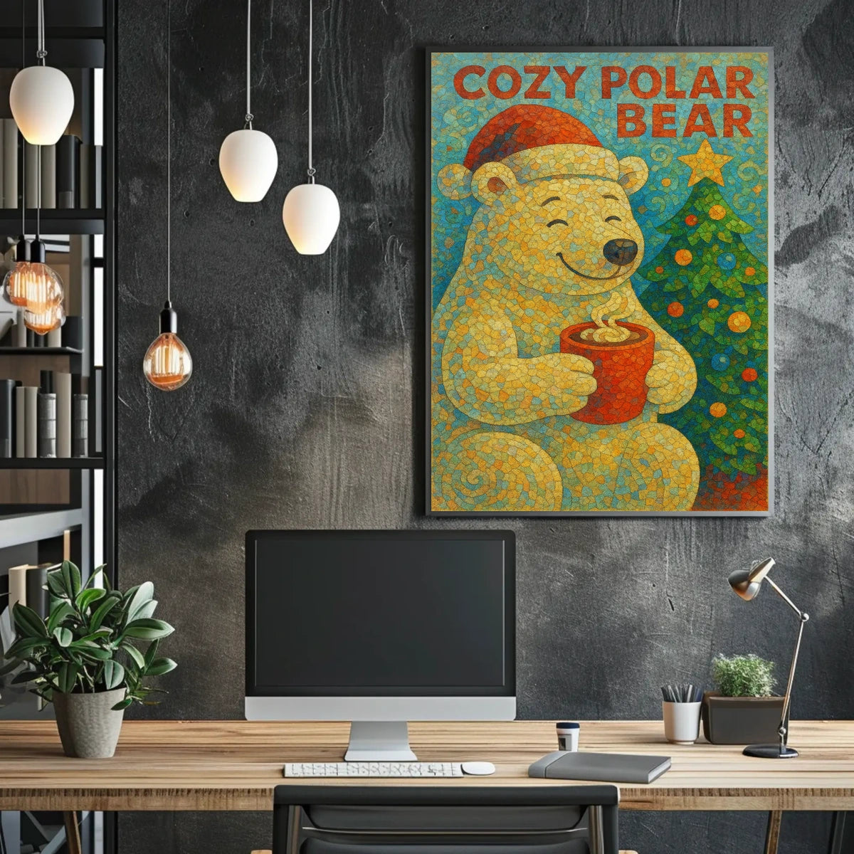 Cozy Polar Bear Poster
