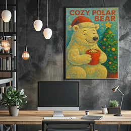 Cozy Polar Bear Poster