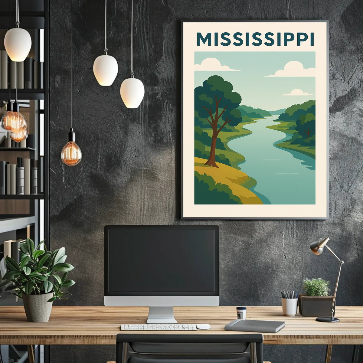 Mississippi River Landscape Poster