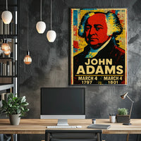 John Adams 2nd President of the United States Street Art Mashup Poster