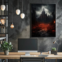 Gothic Castle At Dusk Poster PosterGoat