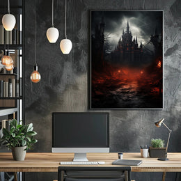 Gothic Castle At Dusk Poster PosterGoat