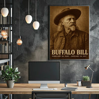 Buffalo Bill Portrait from American Old West Cultural Poster