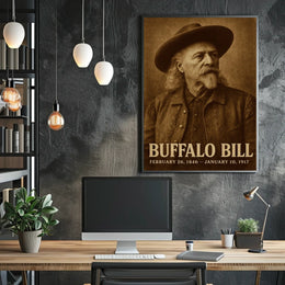 Buffalo Bill Portrait from American Old West Cultural Poster