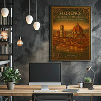 Florence Renaissance Journey Vintage Cultural or Heritage Poster