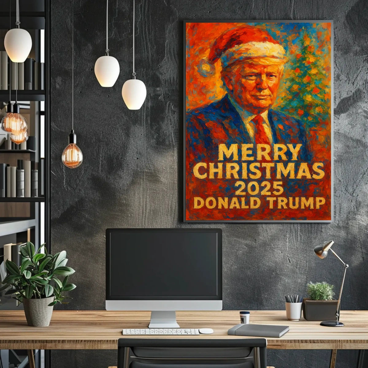Merry Christmas 2025 Donald Trump Political Propaganda Poster