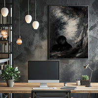 Dark Shadowy Figure Abstract Art Poster PosterGoat