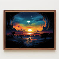 Journey Through A Cosmic Landscape Poster