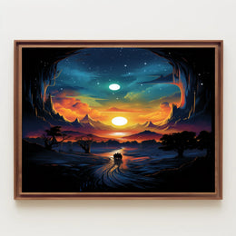 Journey Through A Cosmic Landscape Poster