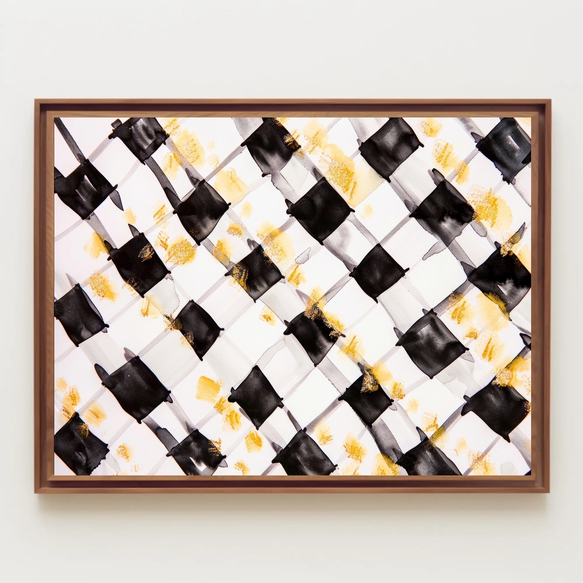 Abstract Checkered Art Poster