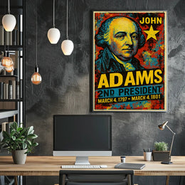 John Adams 2nd President of the United States Graffiti Pop Art Poster
