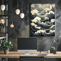 Oceanic Waves And Clouds Poster PosterGoat