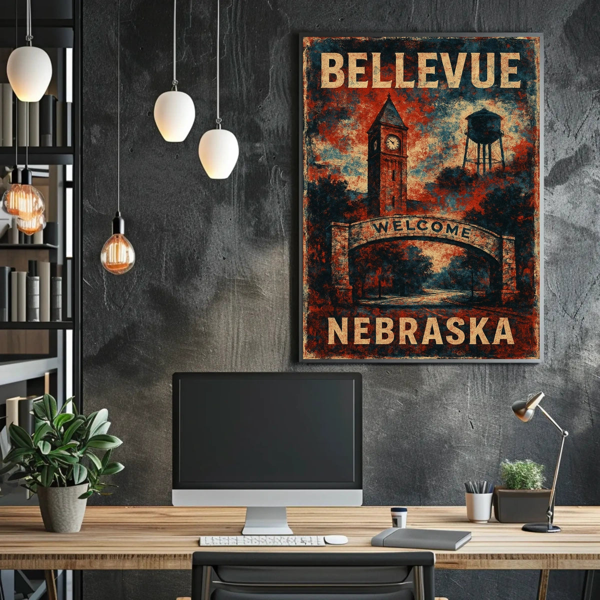 Bellevue Nebraska Scenic Travel Photography Realism Poster