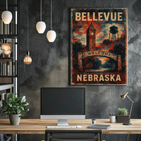 Bellevue Nebraska Scenic Travel Photography Realism Poster