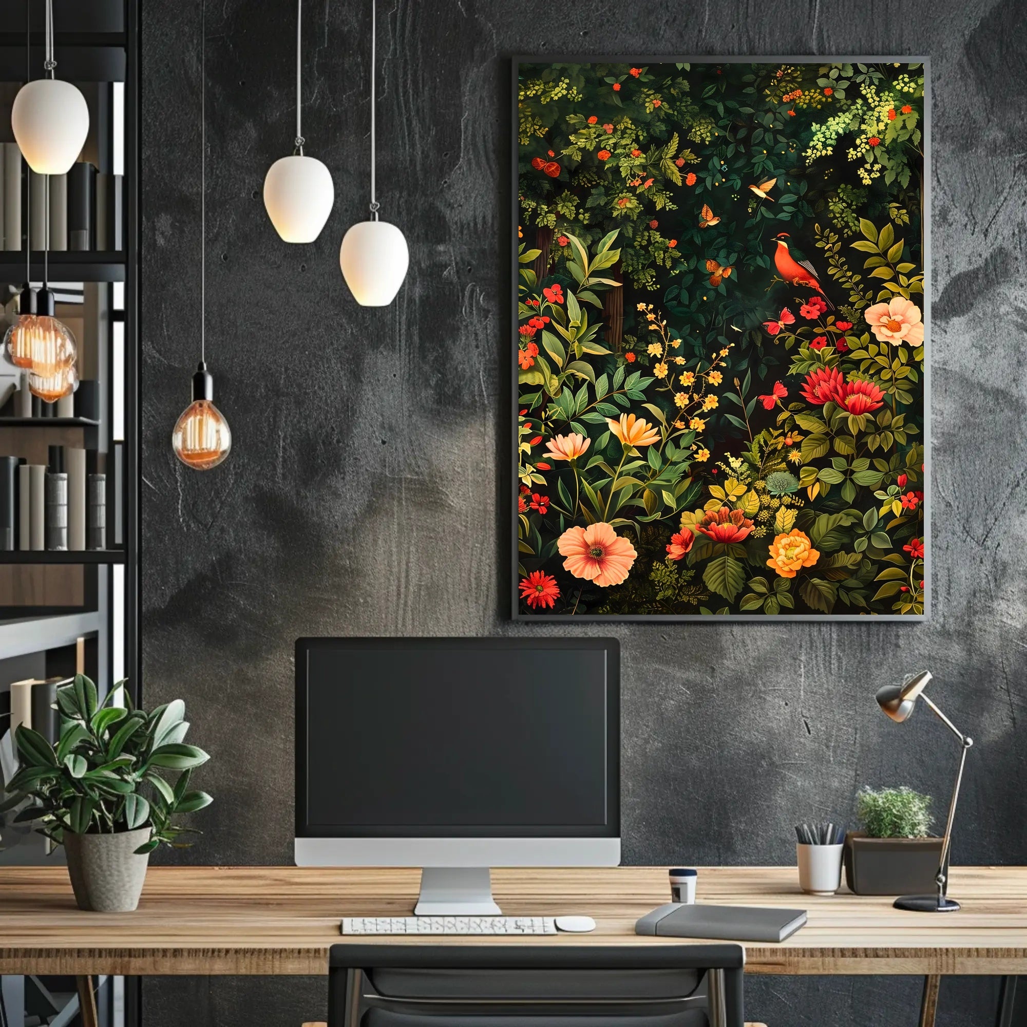 Vibrant Garden Symphony Wall Art Print