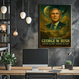 George W Bush Patriotic Neoclassical Realism Poster