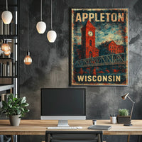 Appleton Wisconsin Cityscape Photography Realism Wanderlust Urban Spirit Iconic Poster