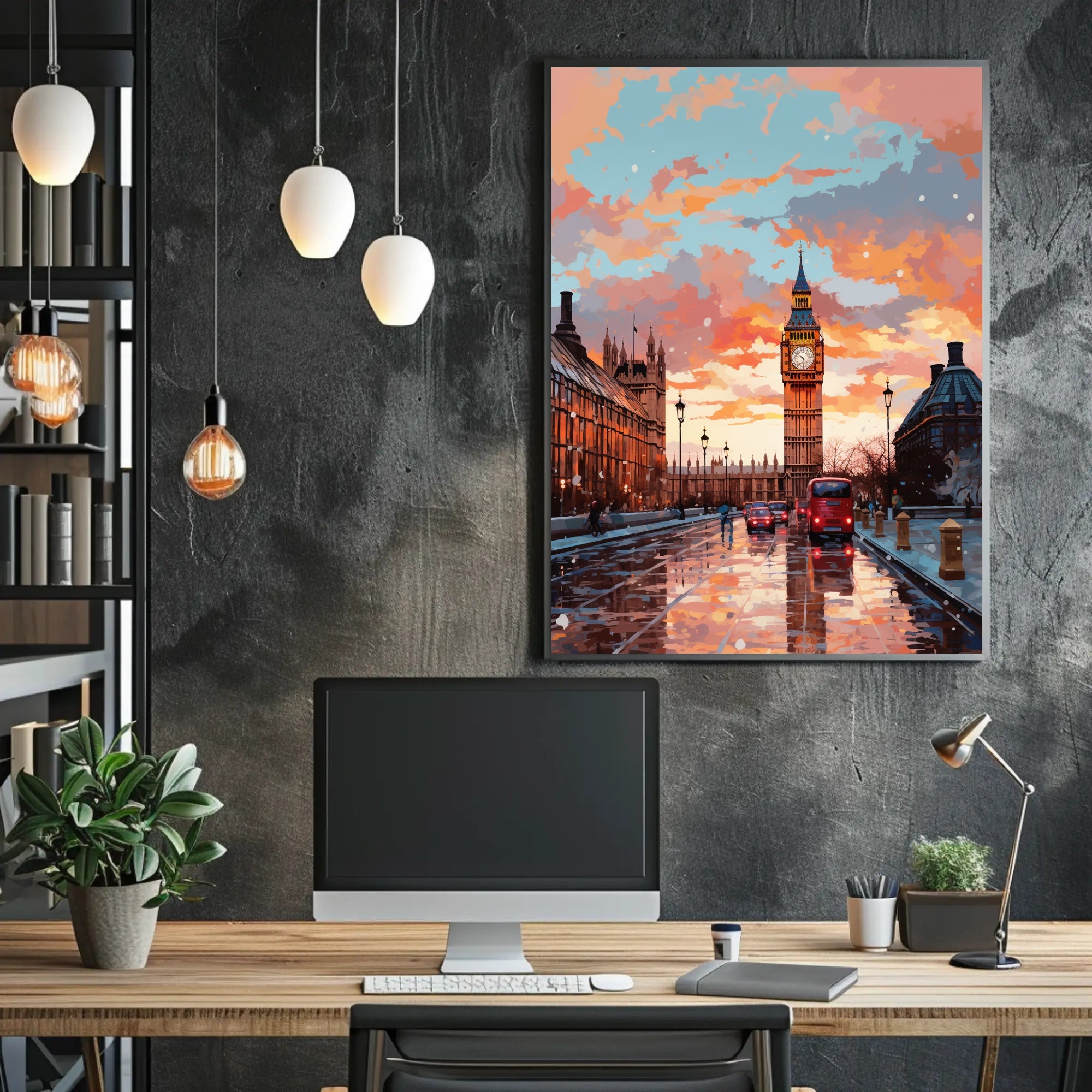 London At Dusk Poster PosterGoat