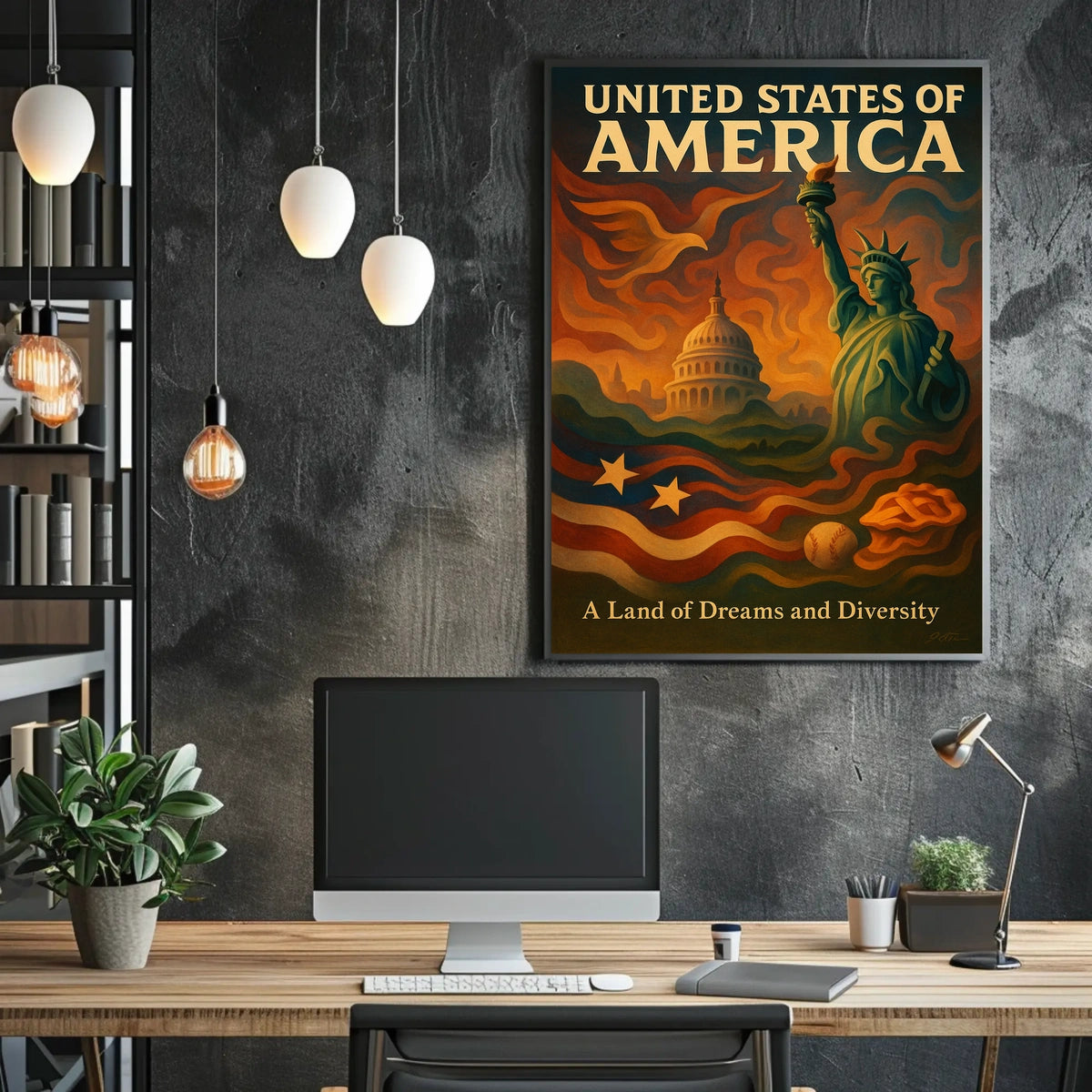 United States Of America A Land Of Poster