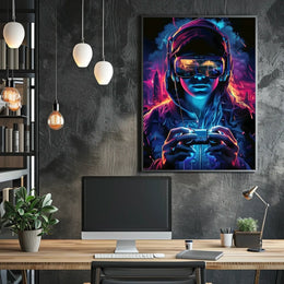 Virtual Reality Gamer Poster