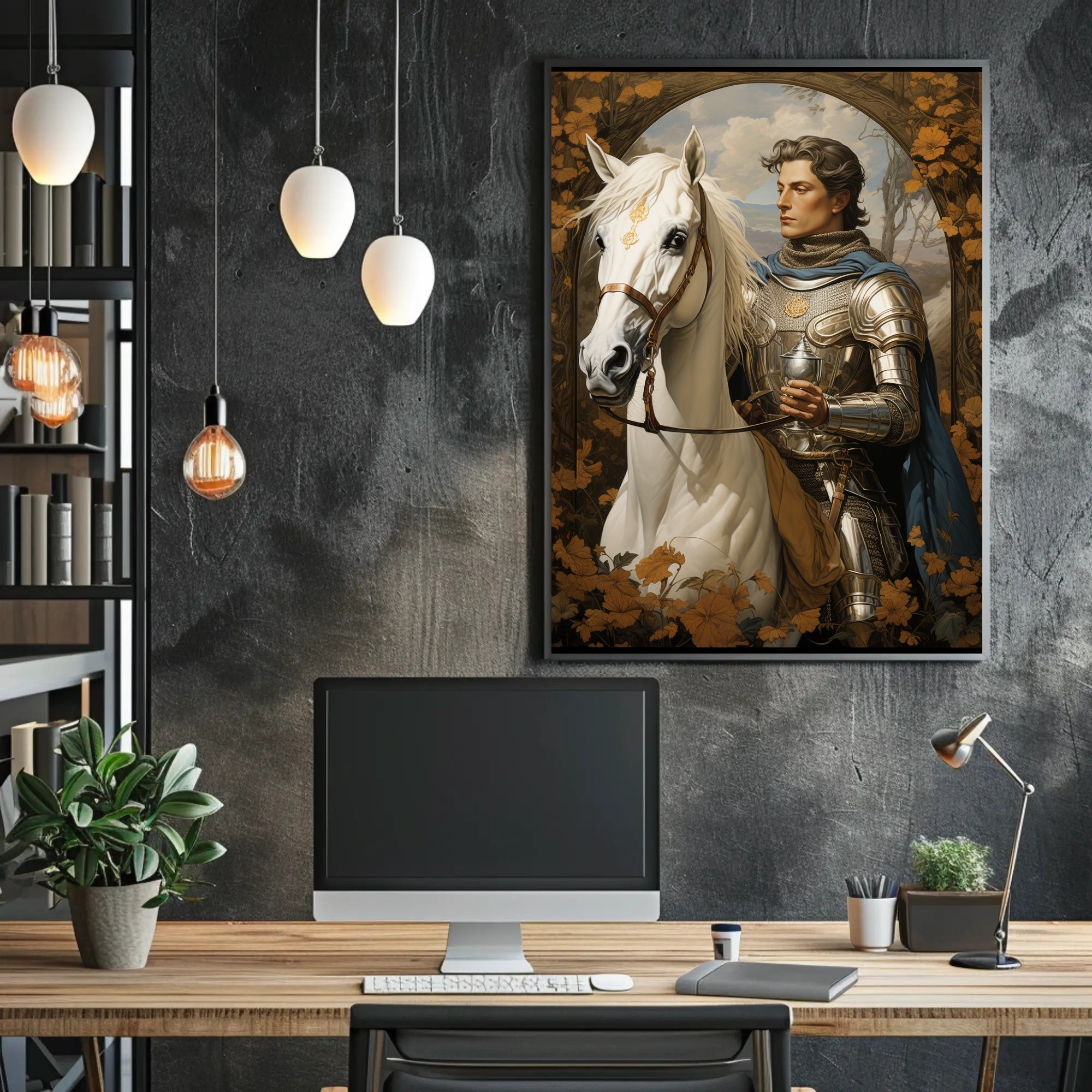 The Knight And His Steed Poster