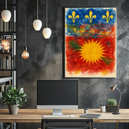 Vibrant Heraldry Wanderlust Decor Poster