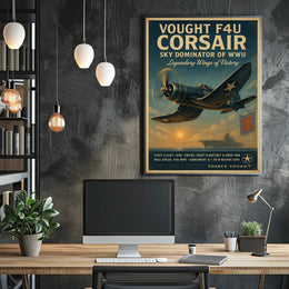 Vought F4U Corsair: Sky Dominator of WWII Poster
