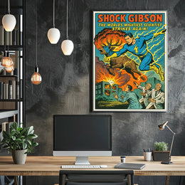 Shock Gibson The Worlds Mightiest Scientist Poster PosterGoat