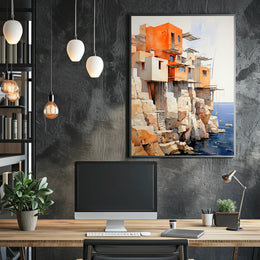 Cliffside Architecture Poster