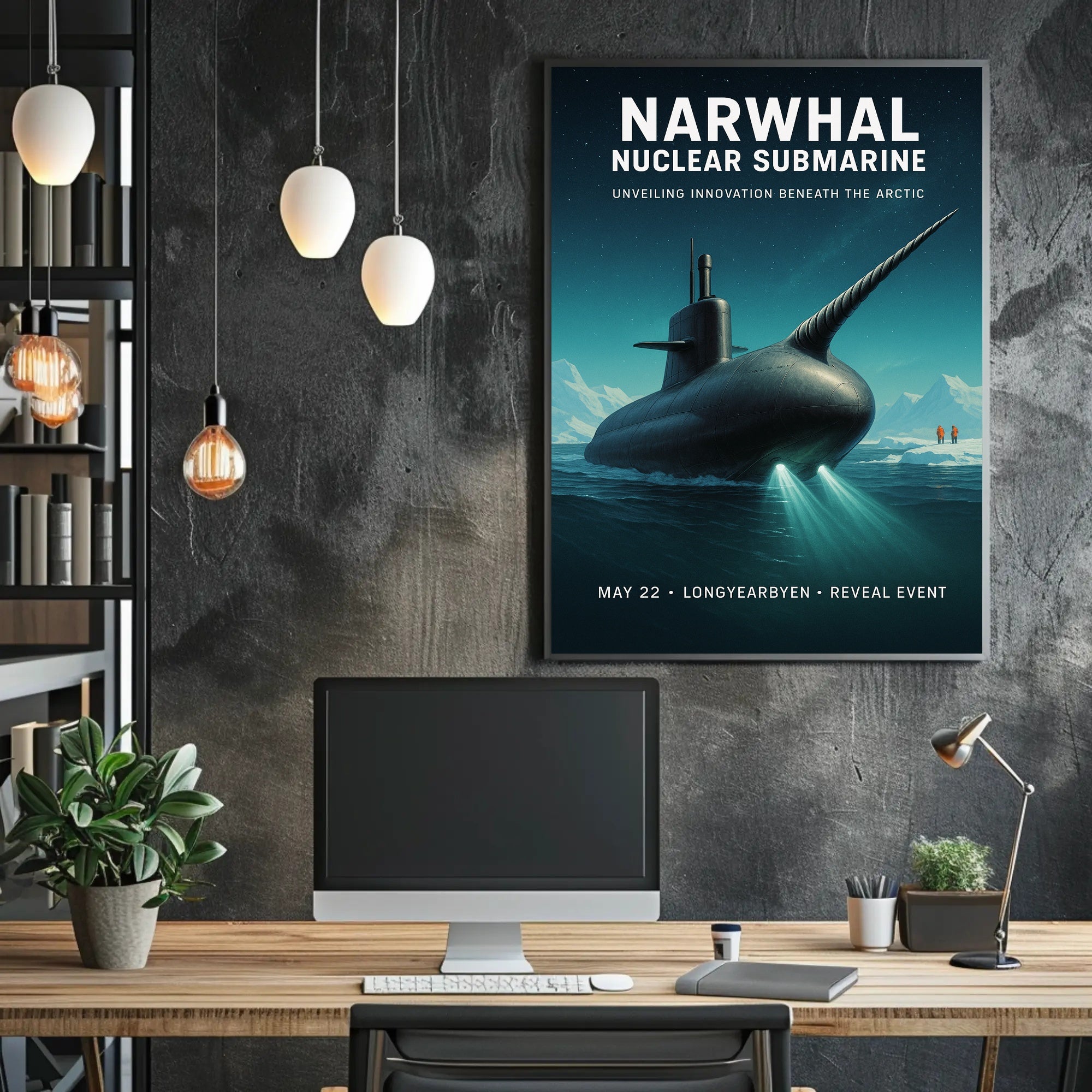 Narwhal Nuclear Submarine Unveiling Poster