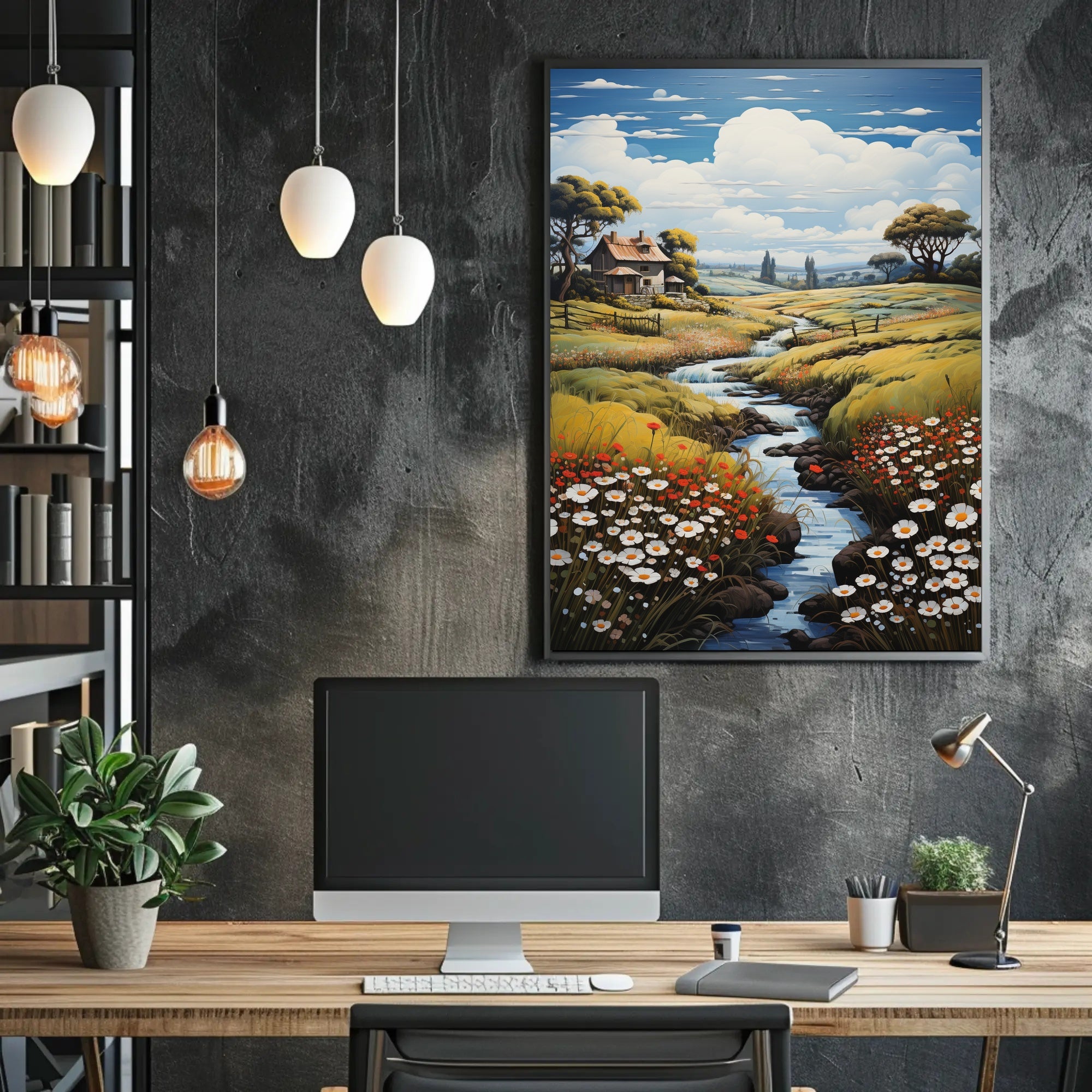 Timeless Pastoral Landscape Artwork for Home Decor Poster