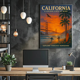 California A Golden State Of Mind Poster