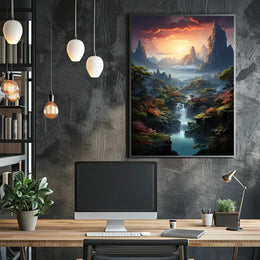 Majestic Mountain Landscape Poster