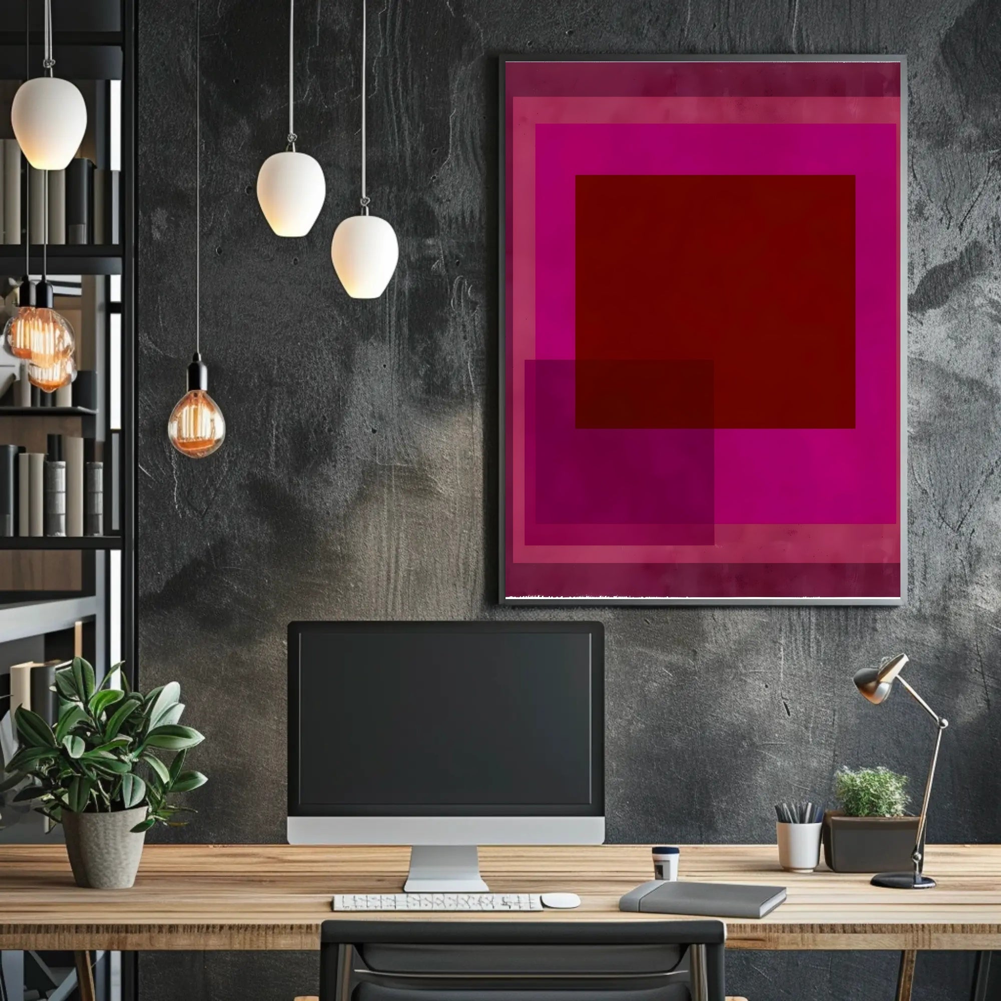 Vibrant Geometric Abstraction Poster
