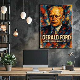 Richard Nixon 37th President of the United States Glitch Hop Art Poster