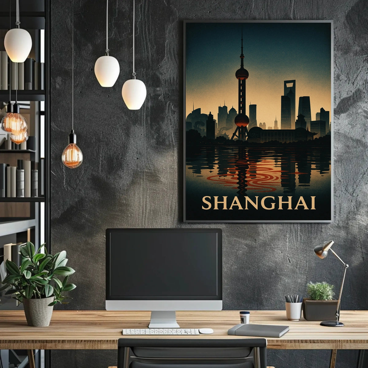 Shanghai Skyline Poster