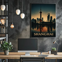 Shanghai Skyline Poster